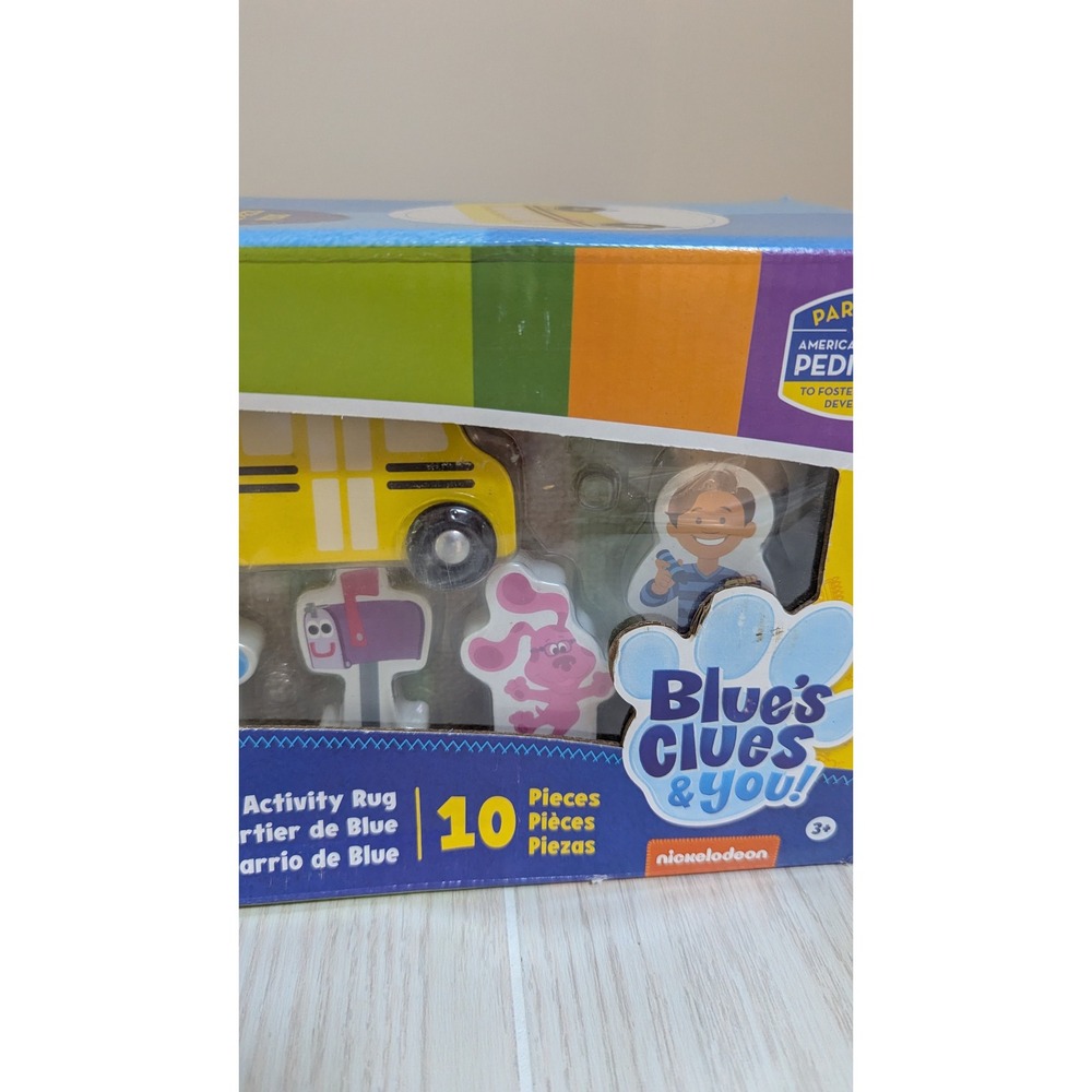 Melissa & Doug Blues Clues & You Neighborhood Activity Rug 44x26 Playset 10pc - Picture 7 of 9